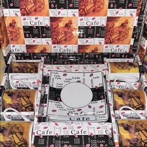 Cafe Themed Dinnerware Set Expresso Turkish coffee